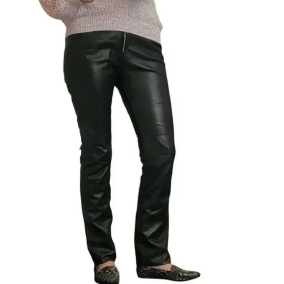 MUST GO 🥳NEW ITEM HUGO BUSCATTI  leather pants 🌸🌸 - Picture 12 of 12